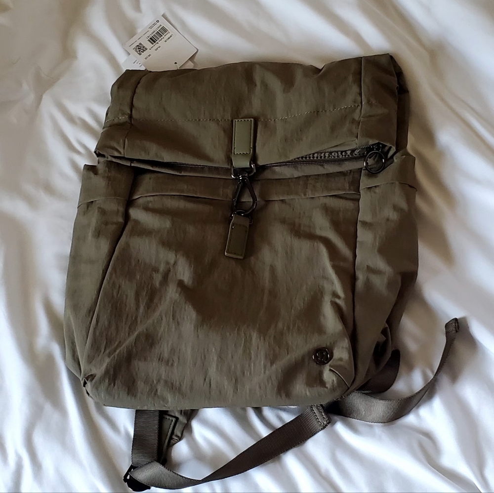 lululemon athletica Roll-Top Rucksack in Olive Green - Picture 2 of 9